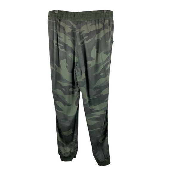 Splendid Camo Print Jogger Pants M Rayon Womens Green Made In Bangladesh - Picture 2 of 6